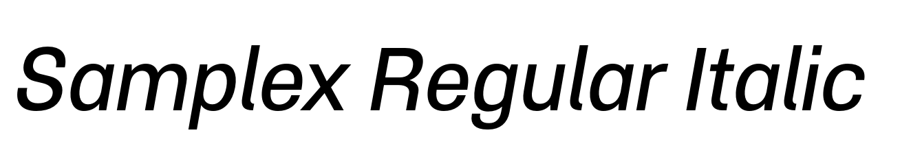 Samplex Regular Italic